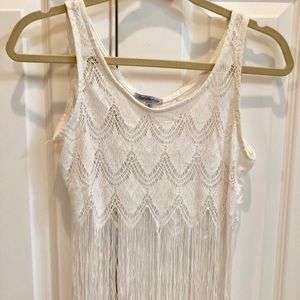 Charlotte Russe see-through lace detail crop top